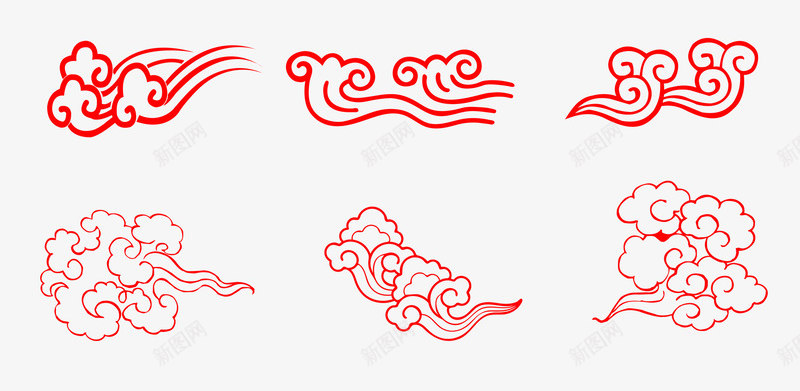 中国风祥云柱图标psd_新图网 https://ixintu.com 中国风 中国风素材 中国风边框 国风 祥云