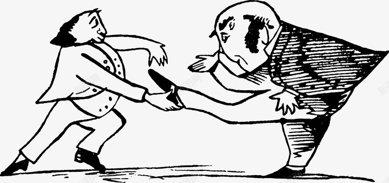 打架的两个人png免抠素材_新图网 https://ixintu.com 手绘 男人 胖子 酗酒