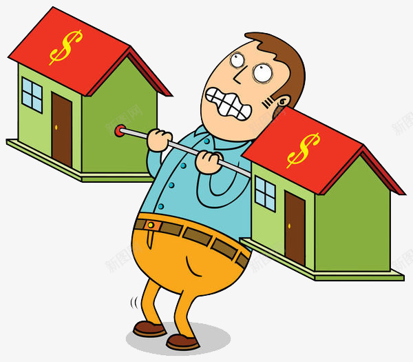 举起房子的人png免抠素材_新图网 https://ixintu.com 不容易 举房子 举重 使劲 卡通 压力 吃力 困难 坚持 忍受 承受 撑住 用力 艰苦 费力 费劲 辛苦