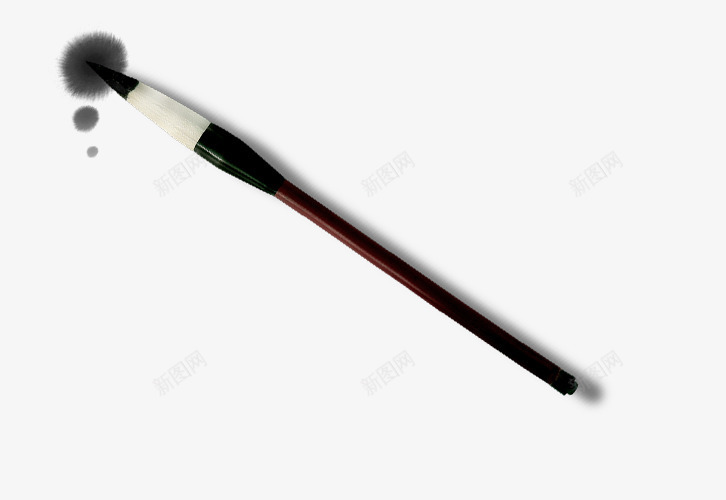 毛笔古风毛笔png免抠素材_新图网 https://ixintu.com 古风 毛笔 素材