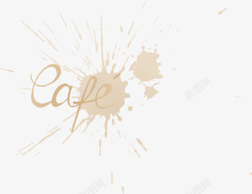 喷溅效果咖啡图标图标