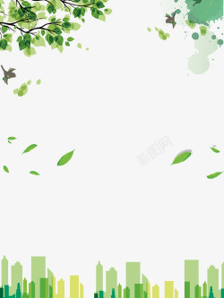 爱护地球1小时绿色低碳环保边框背景高清图片