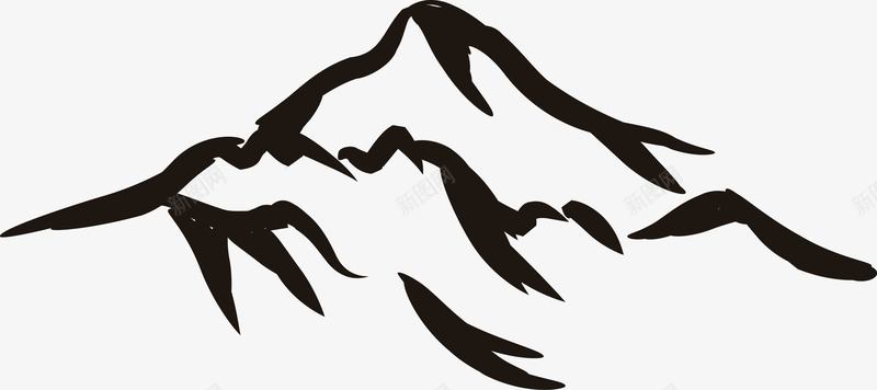 创意黑色山峰图图标png_新图网 https://ixintu.com 中国风 中国风山脉 传统 古典 国画 山 山川 山脉 崇山峻岭 水墨山 水墨画 艺术