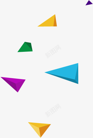 几何三角立体图标png_新图网 https://ixintu.com 三角 几何 图标 立体