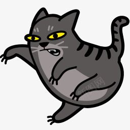 懒猫萌猫奔跑图标png_新图网 https://ixintu.com 图标 奔跑 懒猫