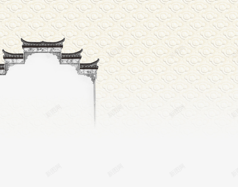 中国江南花纹房子png免抠素材_新图网 https://ixintu.com 中国风房子 古典花纹 江南景色