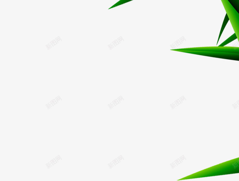 绿色竹叶竹子端午节png免抠素材_新图网 https://ixintu.com 端午节 竹叶 竹子 绿色