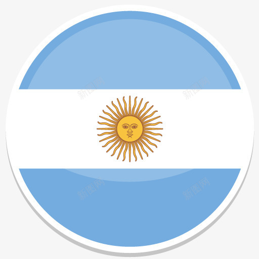 阿根廷平圆世界国旗图标集png_新图网 https://ixintu.com argentina 阿根廷