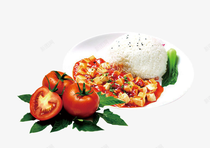麻婆豆腐盖浇饭png免抠素材_新图网 https://ixintu.com 中餐 番茄 盖浇饭 麻婆豆腐