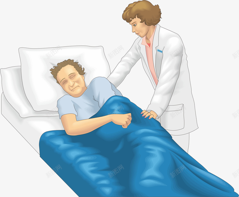 病床元素png免抠素材_新图网 https://ixintu.com png 元素 卡通 护工 病床 看护