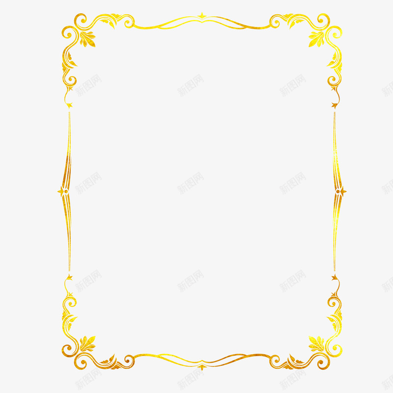 烫金潮流奢华边框图png免抠素材_新图网 https://ixintu.com 大气边框 奢华边框 潮流 烫金 相框 花纹 花边 边框 金色光晕 金色边框