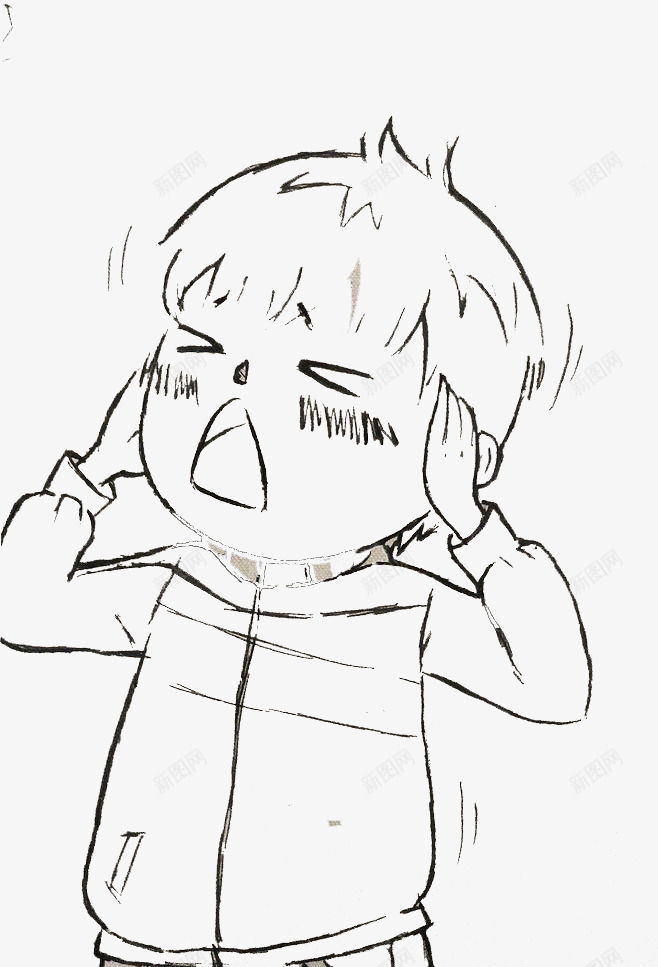 头疼的小男孩png免抠素材_新图网 https://ixintu.com 受不了 可怕 头疼 头痛的人 手绘 烧脑 男孩 痛苦 难受 难忍
