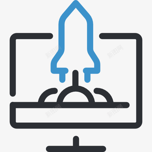 启动图标png_新图网 https://ixintu.com SEO和网络 启动 商业和金融 火箭飞船 电脑屏幕