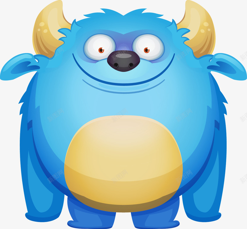 卡通怪兽png免抠素材_新图网 https://ixintu.com 卡通妖怪 卡通怪物 呆萌 小妖怪 怪兽 独眼怪兽