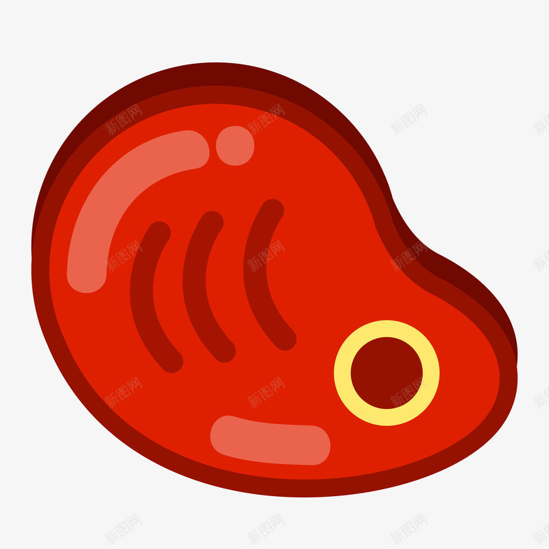卡通肉类装饰矢量图ai免抠素材_新图网 https://ixintu.com 光泽 卡通 纹理 纹路 肉品 肉类 装饰 质感 阴影 矢量图