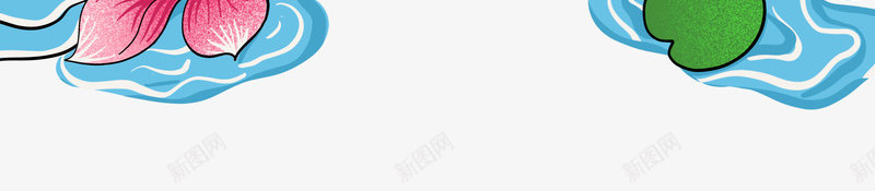 夏至海报夏日点缀元素psd_新图网 https://ixintu.com 印章 夏至 手绘荷叶 文案版式设计 节气 莲花 蜻蜓