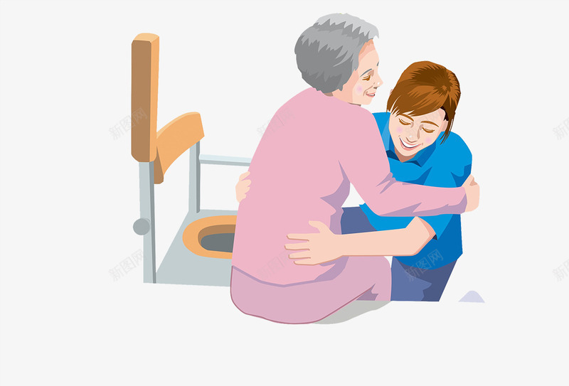 热心陪护搀扶老人png免抠素材_新图网 https://ixintu.com 义工 关爱老人 搀扶 热心 陪护