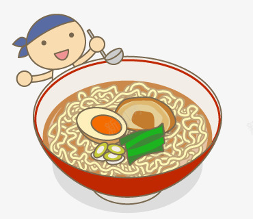 面食png免抠素材_新图网 https://ixintu.com 快餐面 拉面 方便面 葱花 鸡蛋