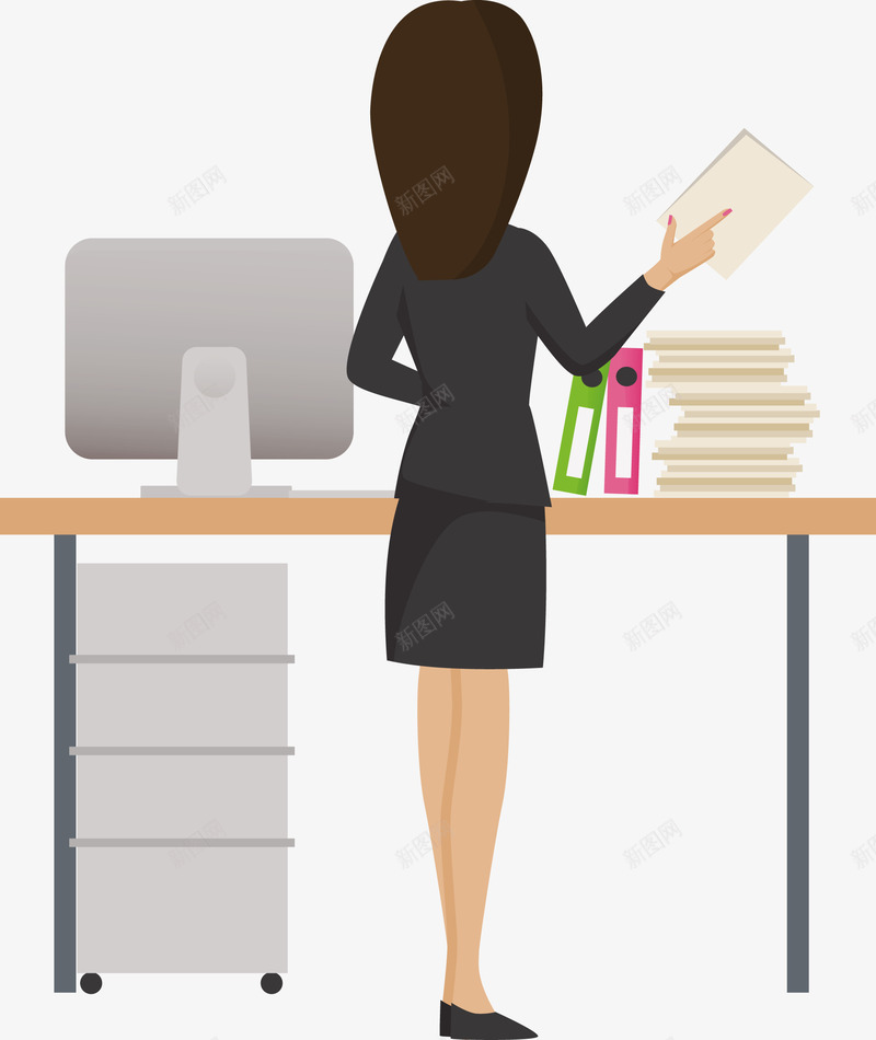 一个公司秘书矢量图eps免抠素材_新图网 https://ixintu.com 一个秘书 矢量秘书 秘书 秘书PNG 矢量图