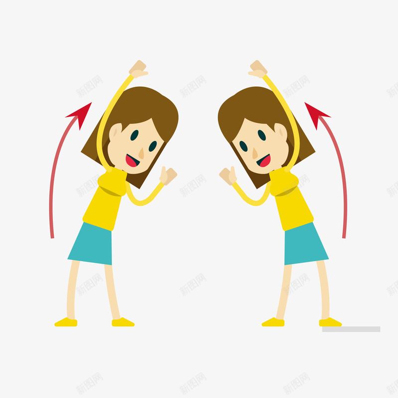 卡通办公室做操的女人矢量图eps免抠素材_新图网 https://ixintu.com 伸懒腰 伸腰 做操 做操女人 做操的 卡通办公室 女人 女人卡通 矢量图