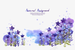 紫色花朵PSD分层素材
