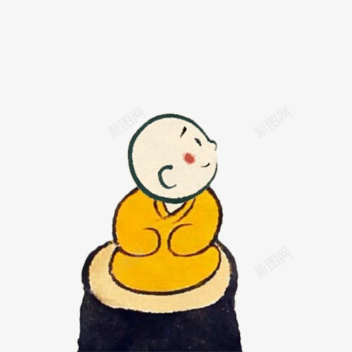 手绘坐在木桩上的小和尚png免抠素材_新图网 https://ixintu.com 人生感悟 光头小和尚 卡通小和尚 古代 小和尚 小沙弥 手绘和尚 手绘小和尚 打坐 打坐小人 插画 木桩