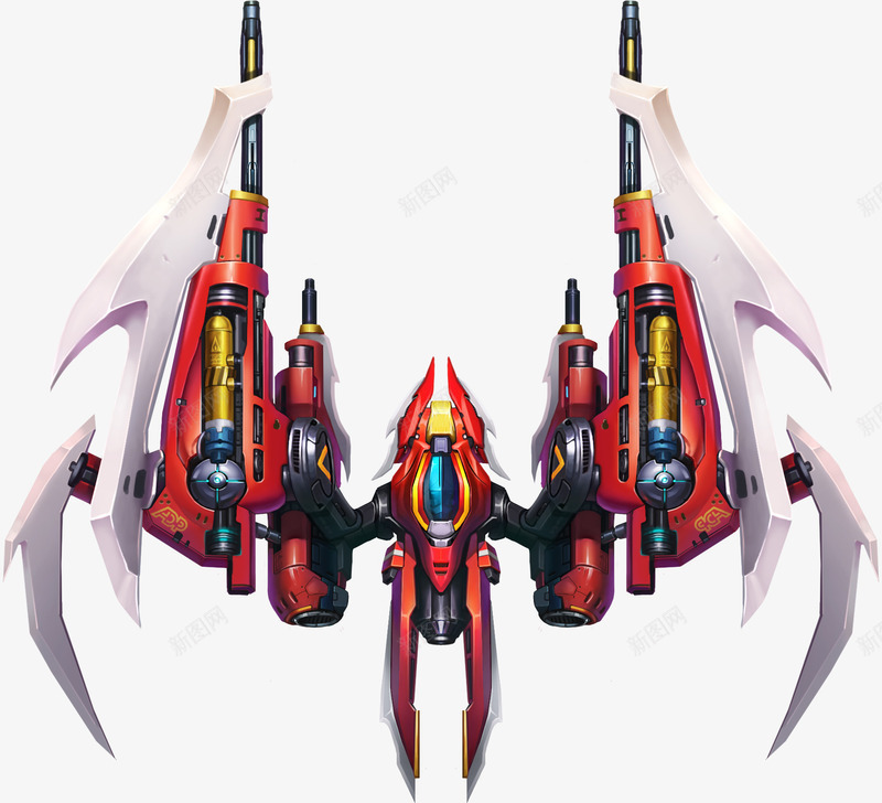 科幻红色战机机甲png免抠素材_新图网 https://ixintu.com 机机 科幻 红色