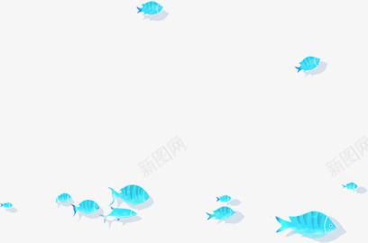 摄影手绘沙滩鱼群png免抠素材_新图网 https://ixintu.com 摄影 沙滩 鱼群