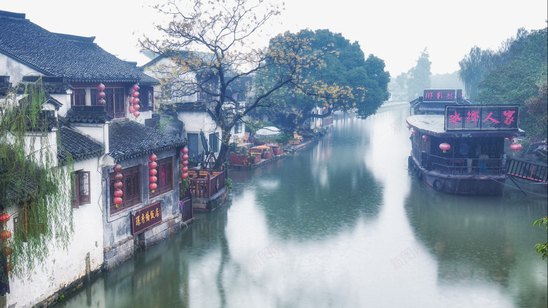 中国浙江西塘风景png免抠素材_新图网 https://ixintu.com 各地名著 旅游景点 著名建筑