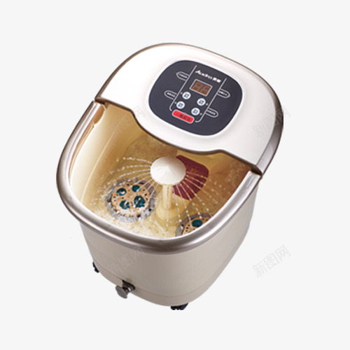 灰色足浴盆png免抠素材_新图网 https://ixintu.com 产品实物 全自动 智能 洒水 灰色边框 粉嫩足底 足底按摩 足浴 足浴盆