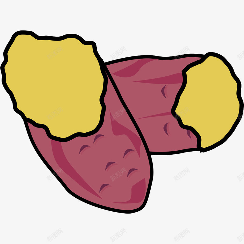 卡通美味食物烤红薯插画png免抠素材_新图网 https://ixintu.com 卡通 地瓜 烤地瓜 烤红薯 番薯 红薯 红薯卡通 美味 零食 食物