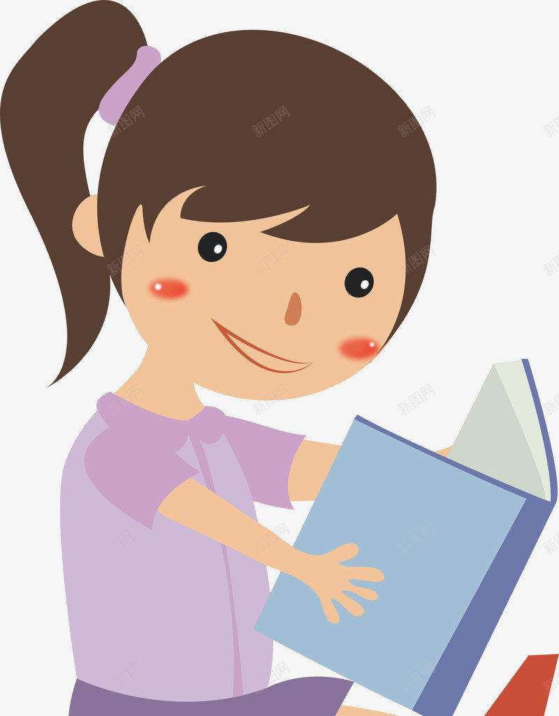 读书的人矢量图ai免抠素材_新图网 https://ixintu.com 书本 女孩 学习 看书 读书的人 矢量图