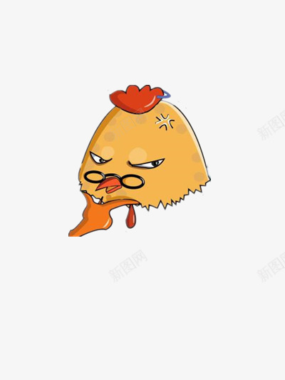 耍酷的鸡头png免抠素材_新图网 https://ixintu.com 动物 图片 大头 搞笑