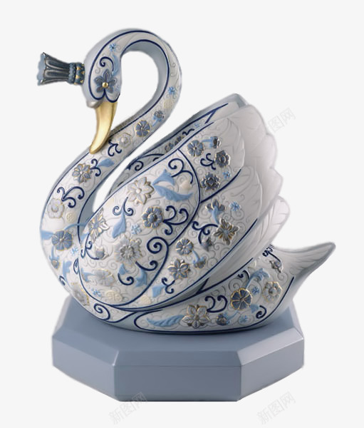 清新典雅天鹅摆件png免抠素材_新图网 https://ixintu.com 典雅 天鹅 家居饰品 摆件 清新