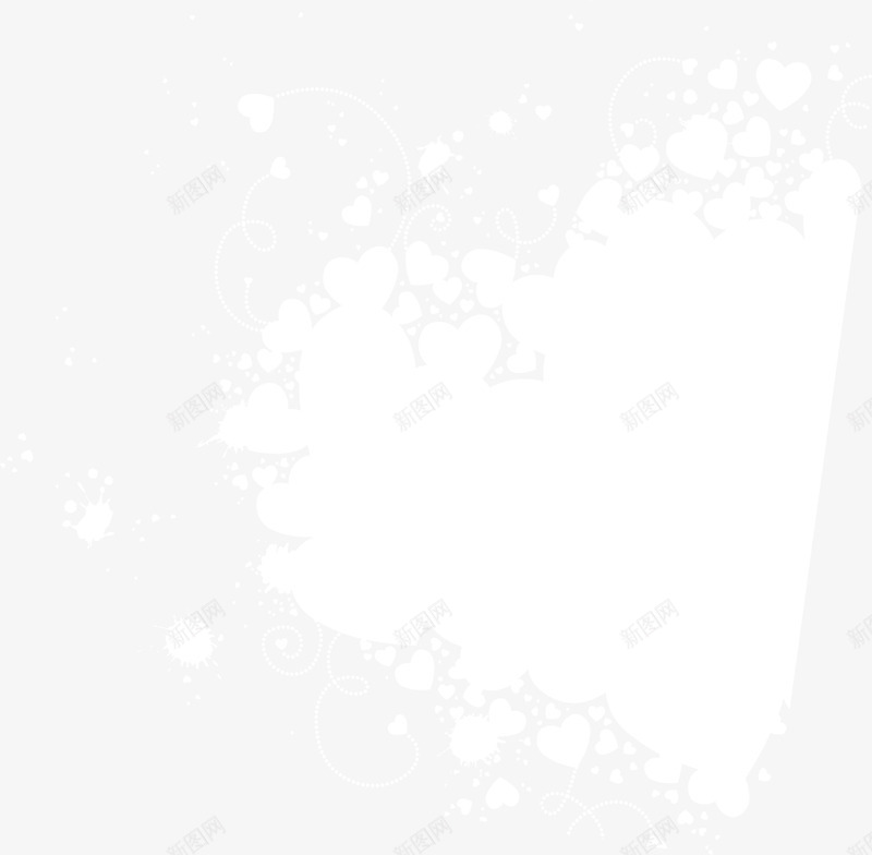 白色云朵雪花散落png免抠素材_新图网 https://ixintu.com 云朵 散落 白色 雪花