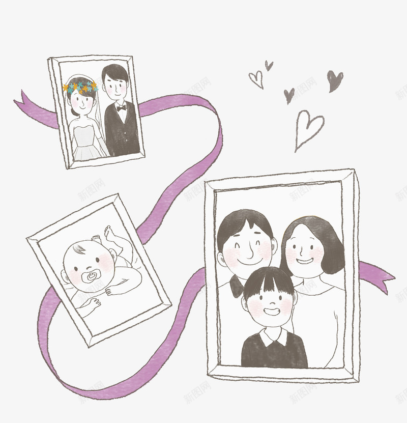 相框里的相片png免抠素材_新图网 https://ixintu.com 一家人 一家人手绘 亲人 家人 家庭 情亲 温暖 温馨 相片 融洽 血缘