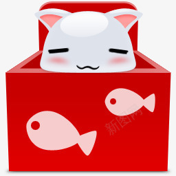 小猫的家在盒子里面png免抠素材_新图网 https://ixintu.com 小猫 盒子 里面