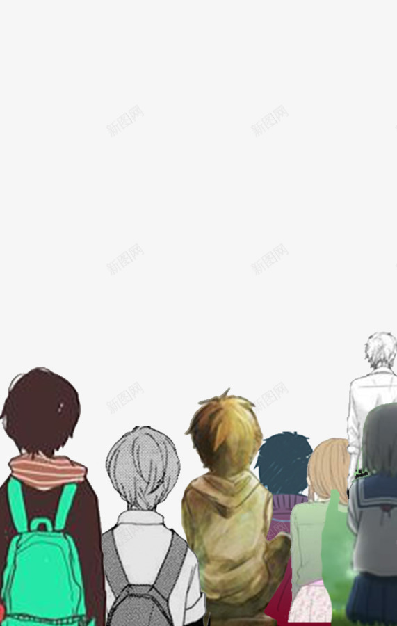 吃瓜群众png免抠素材_新图网 https://ixintu.com 卡通 平民百姓 手绘 网页