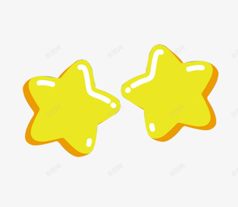 好看的卡通小星星png免抠素材_新图网 https://ixintu.com 卡通 夜晚 小星星 装饰