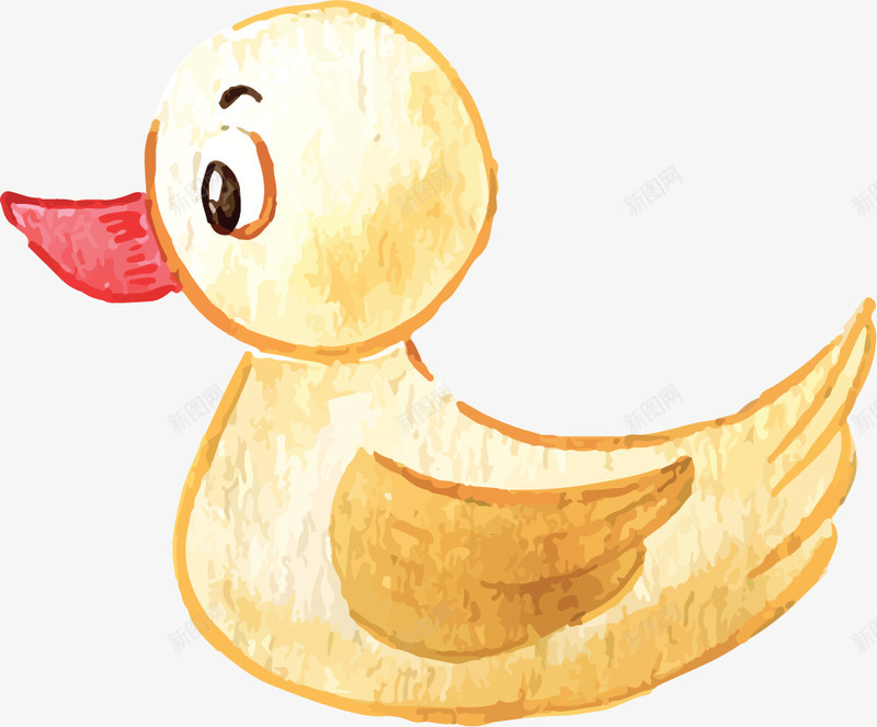 创意水彩鸭子插画装饰png免抠素材_新图网 https://ixintu.com 儿童 卡通 婴儿 宝宝 母婴产品 水彩 水彩母婴用品 水彩鸭子 洗澡玩具 鸭子