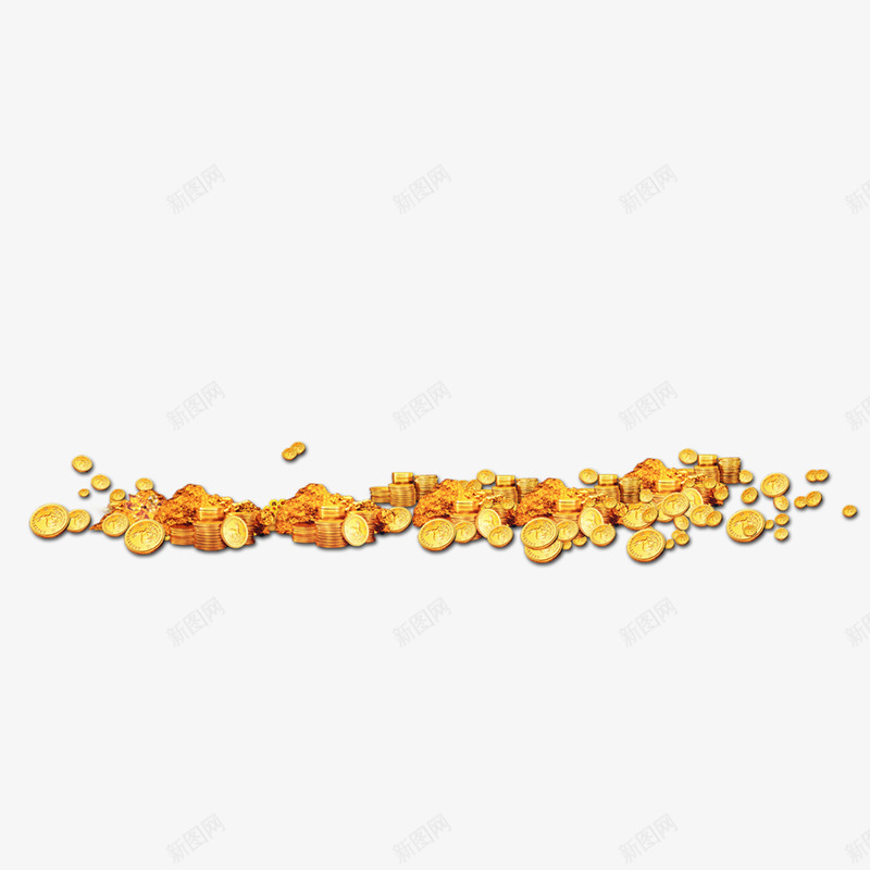 黄色金币钱币财富png免抠素材_新图网 https://ixintu.com 房地产素材 招商 财富 金币 金钱 钱币 黄色