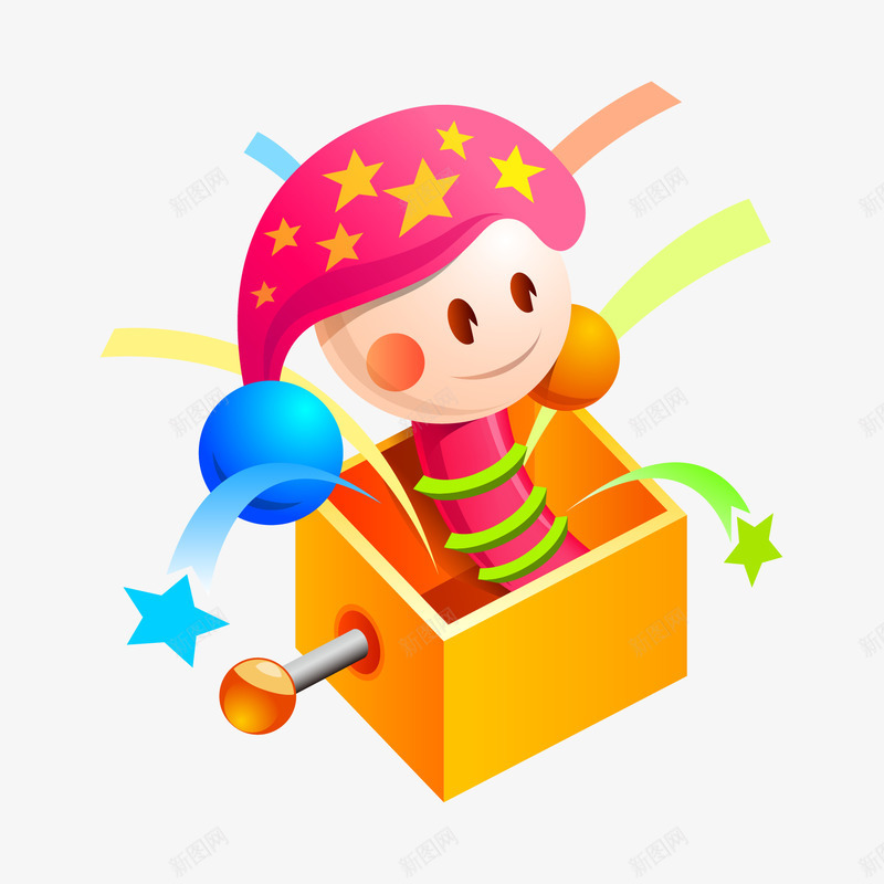 创意弹簧盒子礼物png免抠素材_新图网 https://ixintu.com 弹簧 盒子 礼物