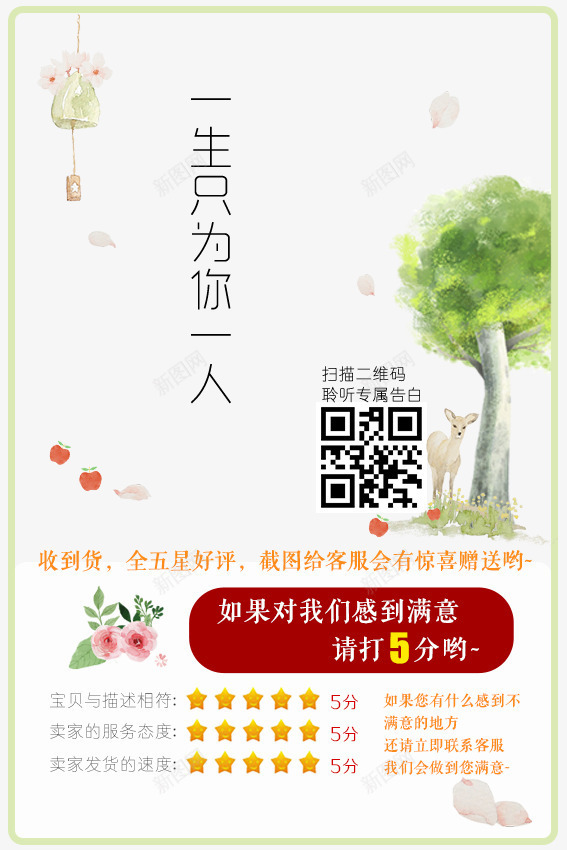 花朵五星好评psd免抠素材_新图网 https://ixintu.com 5星好评 五星 五星好评 好评 树 花朵 苹果