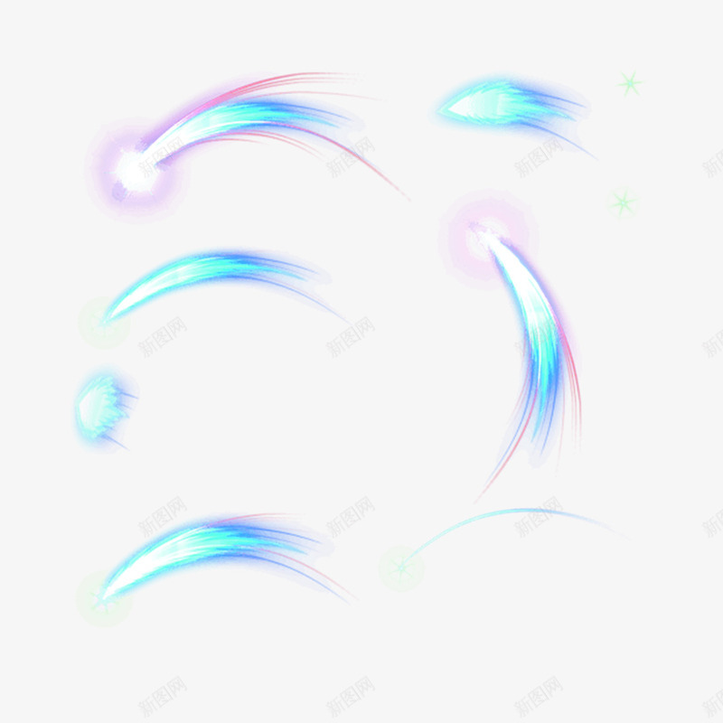 梦幻蓝游戏特效装饰png免抠素材_新图网 https://ixintu.com 光效 光束 创意 动感 升级特效 弧形 弧形炫光 新图网 梦幻 流星 流星飞过 游戏 炫光 特效 科幻 绚丽 蓝色 高光