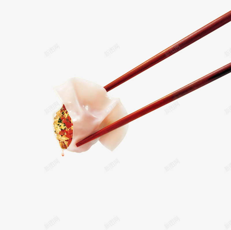 夹饺子png免抠素材_新图网 https://ixintu.com 元宵节 夹饺子 筷子 饺子