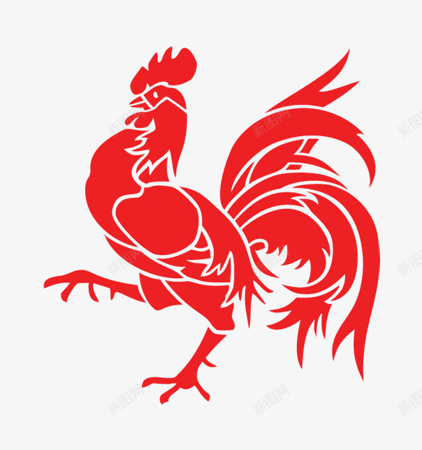 鸡年2017新年剪纸png免抠素材_新图网 https://ixintu.com 2017 剪纸 新年 鸡年