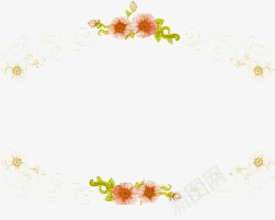 对称花边png免抠素材_新图网 https://ixintu.com 版报花边 相册边框 红色花朵