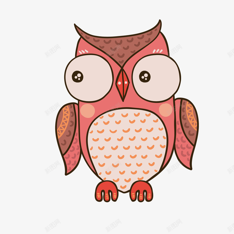 大眼睛可爱猫头鹰矢量图eps免抠素材_新图网 https://ixintu.com 动物 卡通 图案 大眼睛 小清新 猫头鹰 简约 花纹 装饰 鸟类 矢量图