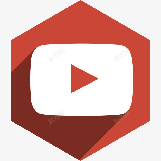 六角媒体阴影社会YouTube图标png_新图网 https://ixintu.com Hexagon YouTube media shadow social youtube 六角 媒体 社会 阴影