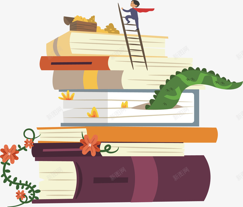 创意手绘水彩卡通书山图案素矢量图ai免抠素材_新图网 https://ixintu.com 书山 书本 书籍 创意 创意手绘水彩卡通书山图案矢量素材免费下载 卡通 手绘 攀登 水彩 矢量图 知识 积累知识 阅读
